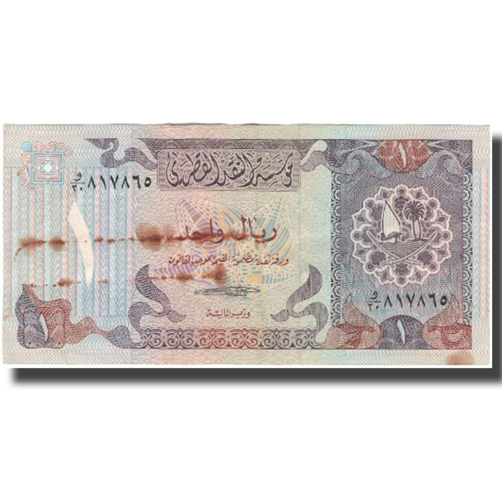 [#597559] Banknote, Qatar, 1 Riyal, KM:13a, VF(30-35)