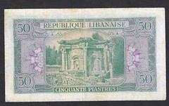 LEBANON 50 PIASTRES 1948 ~ P-43 ~ EXTREMELY FINE AND VERY NICE HIGH GRADE NOTE