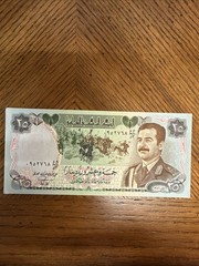 Saudi Arabia Paper Money Mix Lot Of 8 King Faisal Riyal Saddam Hussein Dinar