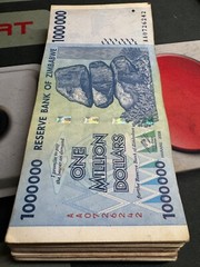 Zimbabwe 1 Million Dollars Banknote, 1000000 CIRCULATED Currency, AA/2008 P-77