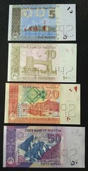 2006-2008 PAKISTAN SHAMSHAD AKHTAR SPECIMEN SET OF 8 NOTES UNC L@@K!