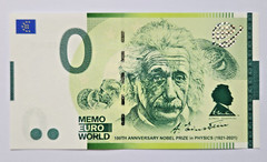 Israel Albert Einstein Memo 0 Euro Currency Collector Bill Tribute Holder UNC