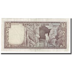 [#647656] Banknote, Lebanon, 1 Livre, 1964-80, KM:61b, EF(40-45)