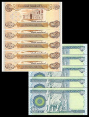 IRAQI DINAR 5 x 1000 Dinar & 5 x 500 Dinar Unc. 5 Of Each – U.S.A Seller