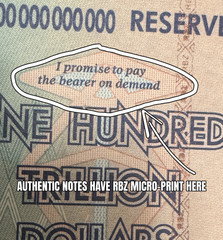 🔥 AUTHENTIC ZIMBABWE 100 TRILLION DOLLAR CURRENCY, AA/2008, P-91, UNC 🔥