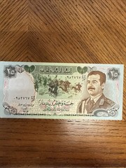 Saudi Arabia Paper Money Mix Lot Of 8 King Faisal Riyal Saddam Hussein Dinar