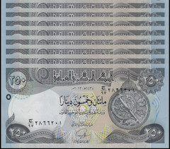 25,000 New Iraqi Dinar, 100 x 250 Lowest Denomination IRAQ Dinar Banknotes – IQD