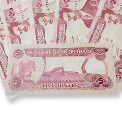 Central Bank of Iraq 5 Dinars Lot (12) Iraqi President Saddam Hussein