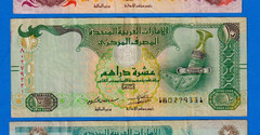 UAE Set – 5, 10, 20 & 50 Dirhams 2017/2015/2016/2021 P-26d,27d,28,35 Circ Notes