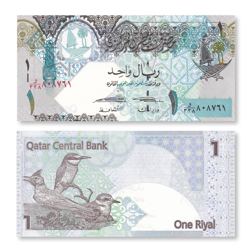 Qatar 1 Riyal, 2015, B215b, P28 | UNC