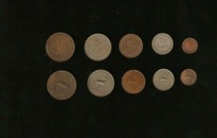 QATAR & DUBAI 1 5 10 25 50 DIRHAMS KM1-5 1966-1969 Complete Set GAZELLE UAE COIN