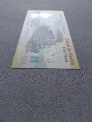 Mexico Banknote 100 Pesos 2010 P128 Prefix A Commemorative Train Polymer UNC