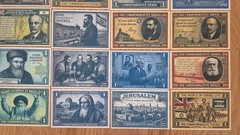 FANTASY JUDAICA 30 Dif. Banknotes lot collection Jewish Leaders & Famous People