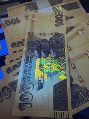 Zimbabwe 100 Dollars Banknote, RARE CIRCULATED Currency, AA/2020, P-106