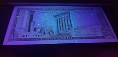 RARE 5 Lebanon Liban 1980s UNC Banknotes: 1 Livre + 5, 10, 50 and 250 Livres
