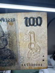 Zimbabwe Currency 100 Dollars Bill Banknote, CIRCULATED World Paper Money 2007