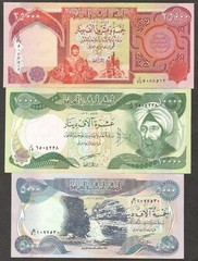 Full Set 7 Pcs Iraq 50 250 500 1000 5000 10000 25000 Dinars Random Year UNC