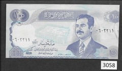 (BN-3058) Iraq P-84 UNC, ERROR 100 Dinars off center, a display piece