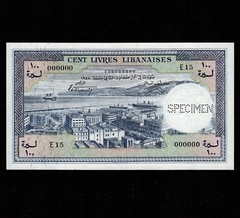 Lebanon 100 Livres 1958 P-60s * UNC * Specimen *