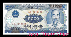 1,000 New Iraqi Dinar + Free 5,000 Vietnam Dong – New Uncirculated
