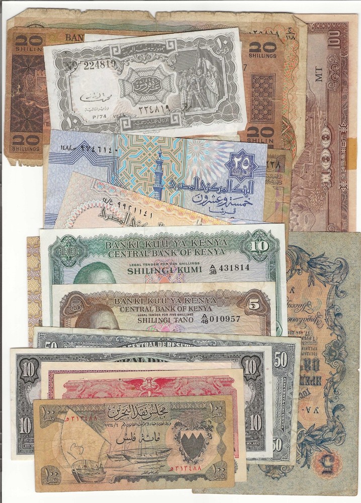 25 WORLD NOTES – BAHRAIN – AFRICA – RUSSIA – LATIN AMERICA – Circulated. P-Z