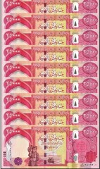 New Iraqi Money 10 x 25,000 Iraqi Dinar – 250,000 Total IQD – 25K’s UNCirculated