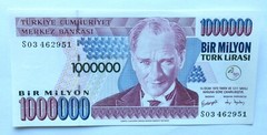 WORLD BANKNOTES(item2375) TURKEY 1,000,000 LIRA 2002 P213 UNCIRCULATED.
