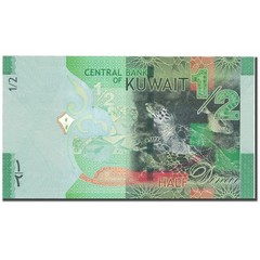 [#803674] Banknote, Kuwait, 1/2 Dinar, UNC(65-70)