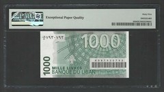 Lebanon 1000 Lira 2008 P84b N7930793 Uncirculated Grade 65