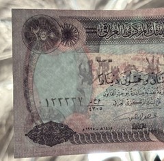 Central Bank of Iraq 250 Two Hundred Fifty Dinars Paper Money Foreign Note ~1995