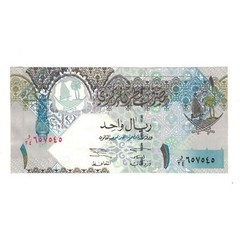 [#146278] Banknote, Qatar, 1 Riyal, Undated (2003), KM:20, AU(50-53)