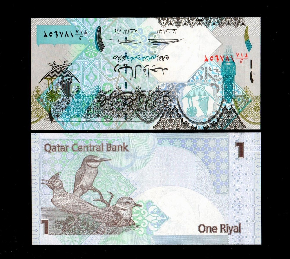 2008-15 Qatar 1 Riyal P-28 GEM UNC Free Shipping (a243)