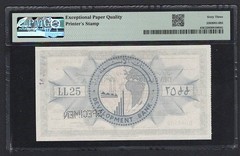 Lebanon 25 Lira ND(1960) “Travellers Cheque Specimen” Uncirculated Grade 63