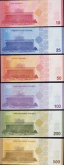 Middle East Asia Set 10 25 50 100 200 500 Pounds – Lira 2026 NEW Issue – UNC