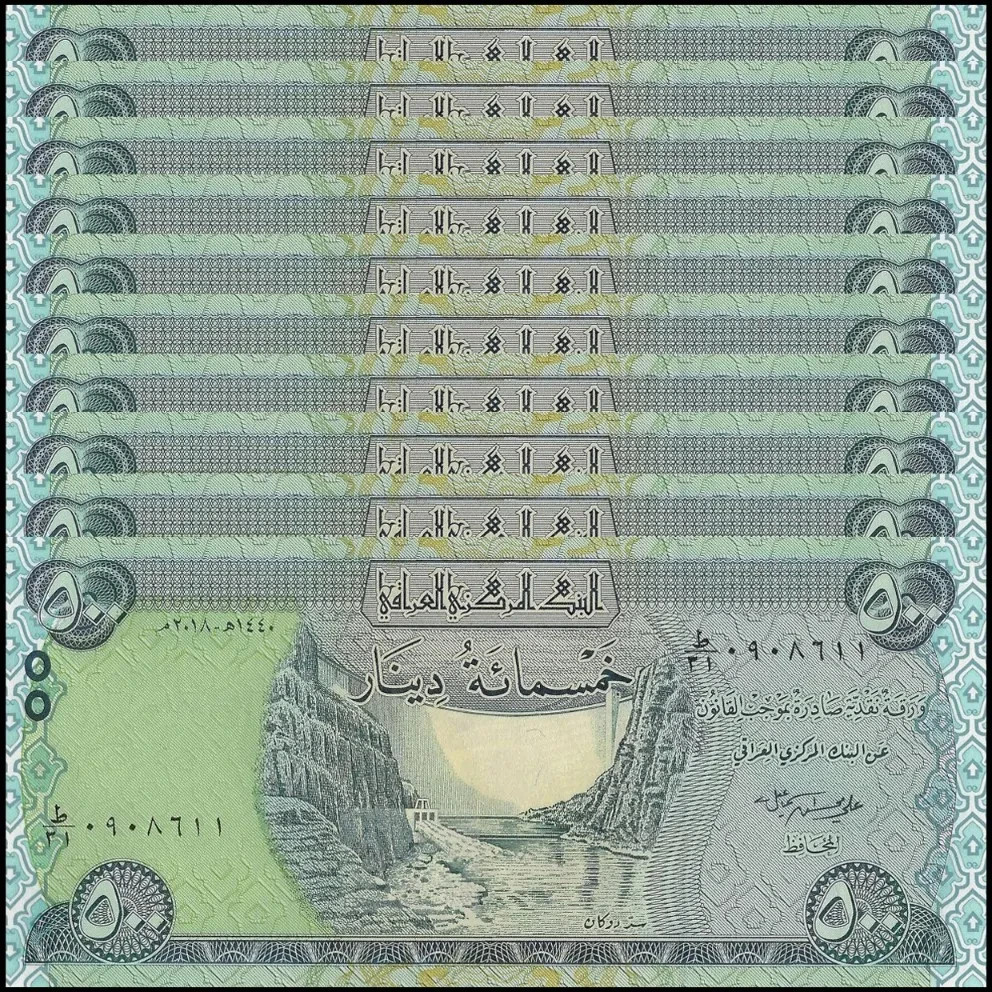 50,000 NEW IRAQ DINAR – 100 x 500 IQD Banknotes – Authentic IRAQI Money + COA