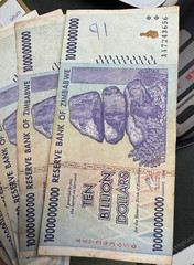 Authentic Zimbabwe Currency 10 Billion Dollars Banknote, CIRCULATED Bill, P-85