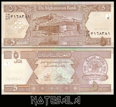 AFGHANISTAN SET 7 Pcs 1, 2, 5, 10, 20, 50 & 100 AFGHANIS 2002-2019 NEW-UNC