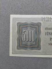 BOHEMIA & MORAVIA 5000 Kronen/Korun 1944 SPECIMEN UNC