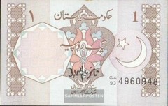 Pakistan Pick-number: 27j used (III) 1983 1 Rupee
