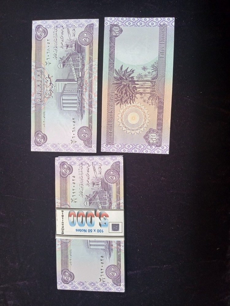 New Iraqi Dinar 100 pcs 50 Iraqi Dinar