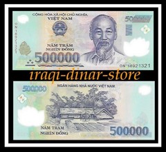 500,000 Vietnam Vietnamese Dong + 50,000 Iraqi Dinar Unc. Banknote Currency Iraq