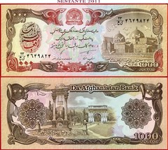 AFGHANISTAN 1.000 1000 AFGHANIS SH1370 1991 P 61c(1) UNC free shipping from 100$