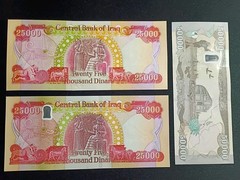 100,000 IQD Iraqi Dinar ( 2×25,000 & 1×50,000 ) Uncirculated Crisp *FAST SHIP