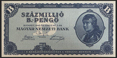 Authentic Hungary 100 Quintillion b-Pengo 1946, SUPERB GEM UNC Currency P-131 💎