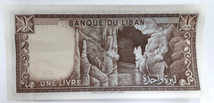 1974 Lebanon 1 Livre Banknote P-61b Extra Fine Plus
