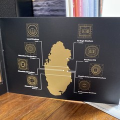 2022 Qatar Banknote 22 Riyal WORLD CUP COMMEMORATIVE UNC P39 Polymer Folder