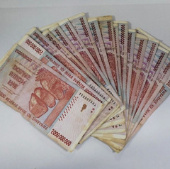 Zimbabwe 1, 5, 10, 20, 50 BILLION Dollars, CIRCULATED Currency, Paper Money LOT
