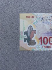 Mexico Banknote 100 Pesos 2010 P128 Prefix A Commemorative Train Polymer UNC