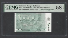 Lebanon 1000 Lira 2004 (ND 2006) P84a “6 Million Serial Number” About UNC