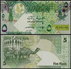 Qatar 5 RIYALS P-29 2015 ND Qatari Native Camel Deer UNC World Currency BANKNOTE